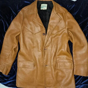 Rare 1960s Mid Western coat genuine deerskin leather vintage
